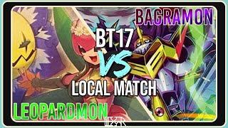 Leopardmon vs Bagra Army Digimon TCG BT17 Local Match Match Commentary [upl. by Niels]