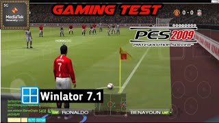 PES 2009 DEMO  Winlator 71  Mediatek Dimensity 1200  Xiaomi 11T Test [upl. by Suivatnom]