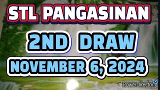 STL PANGASINAN RESULT TODAY 2ND DRAW NOVEMBER 6 2024 5PM  WEDNESDAY [upl. by Cecilio]