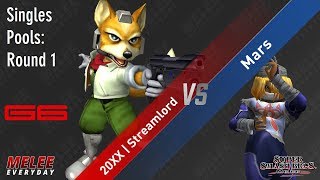 Genesis 6  20XX  Streamlord Fox vs Mars Sheik  SSBM  Singles Pools [upl. by Malek612]