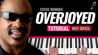 Como tocar quotOverjoyedquotStevie Wonder  Piano tutorial y partitura [upl. by Ihcego516]