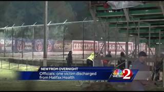 Car crashes into stands at Volusia Speedway Park [upl. by Eirojam]