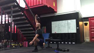 Functional Strength  Single Kettlebell Over Head Homolateral Bulgarian Split Squat  ON AIR [upl. by Lathe]