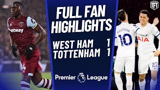 Tottenham BLOW IT West Ham 11 Tottenham Highlights [upl. by Roydd]