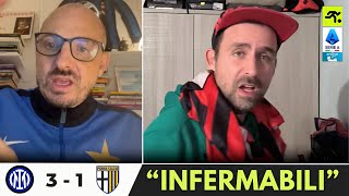 INTER PARMA 3 1  I TIFOSI INTERISTI FELICI “SIAMO TORNATI…”  TIFOSIAMO [upl. by Mahla366]