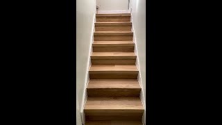 Installing LVP Flooring on Stairs  Flooret [upl. by Idolah515]