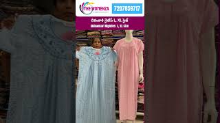 Chikankari Nighties L XL size  Nighties wholesale and retail shop in Hyderabad The Womenza [upl. by Meldoh]