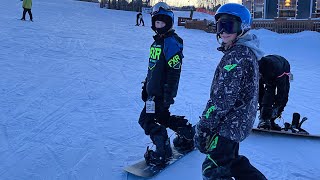 First Time Snowboarding [upl. by Einoj]