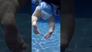 Points on the tops of babies feet teach them to kick baby cutebaby swim cute fyp foryou [upl. by Nylirac]