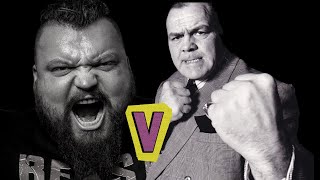 Eddie Hall v Lenny McLean  No Holds Barred Street Fight Fantasy Match Up [upl. by Arahsat604]