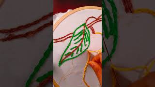 Basic Chain stitch Hand Embroidery Tutorial shorts embroidery usa ukraine china [upl. by Witty]