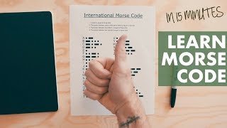 LEARN MORSE CODE from a MEMORY CHAMP in 15 minutes [upl. by Culver]