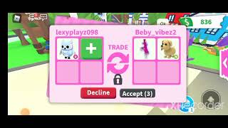 trade ride snow owl in Adopt me Roblox [upl. by Erika]