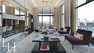 Touring a £17000000 London Penthouse in Belvedere Gardens Southbank Place [upl. by Mcknight]