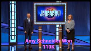 Amy Schneider walked away with 110K on Jeopardy [upl. by Aynekal842]