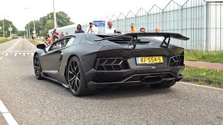 Vorsteiner Lamborghini Aventador with Capristo Exhaust Revs Flames Accelerations [upl. by Brower]