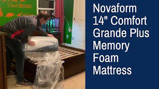 REVIEW Novaform 14quot Comfort Grande Plus Memory Foam Mattress Queen First Impressions [upl. by Divadleahcim]