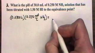 CHEM 1180 Lecture 035 Titrating a Weak Base with a Strong Acid [upl. by Einahc]