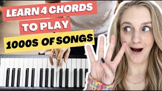 Learn 4 Easy Piano Chords to Play Thousands of Songs FAST [upl. by Zolly]