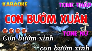 Con Bướm Xuân Karaoke  Tone Nữ Karaoke Nhựt Trường  Beat Mới [upl. by Coltson]