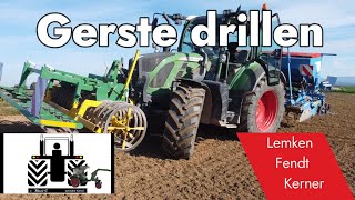 Gerste säen Fendt 514 Vario Lemken Saphir 7 und Zirkon 8 und Kerner Frontpacker [upl. by Marguerite296]