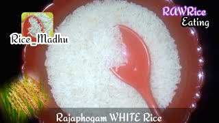 274 Eating RAW RAJABOGAM WHITE Rice🍚🌾 Crunchy SOUND😋 JUICE Taste🤤‎ RAWRiceMadhu [upl. by Ecnaret]