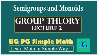 Semigroups and Monoids  Group Theory  Lecture 2 ugpgsimplemath grouptheory [upl. by Griffiths225]