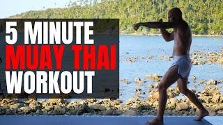 5 Minute Muay Thai Shadow Boxing Workout At Home Follow Along [upl. by Ardelle]