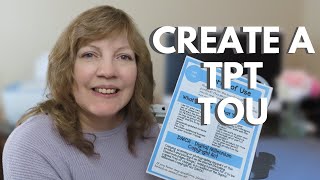 HOW to CREATE a TEACHERS PAY TEACHERS TERMS of USE  TPT Templates [upl. by Idahs460]