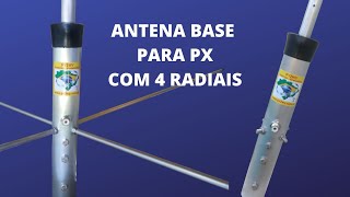 ANTENA PX BASE 58quot 11METROS 27MHZ 4 RADIAIS [upl. by Eseekram]