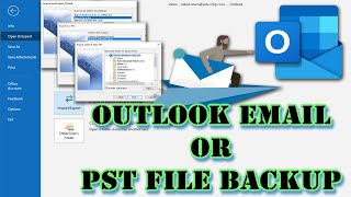 How to take outlook Data file Backup or PST file Backup [upl. by Hailed]