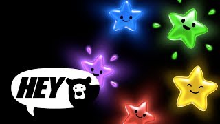 Hey Bear Sensory  Rainbow Stars Relaxing sleep video  lullaby music Baby Sensory [upl. by Hussey]