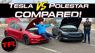 COMPARED Is The New 2024 Polestar 2 Better Than The Tesla Model 3 [upl. by Aratahs205]