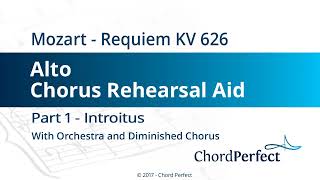 Mozarts Requiem Part 1  Introitus  Alto Chorus Rehearsal Aid [upl. by Etnasa808]