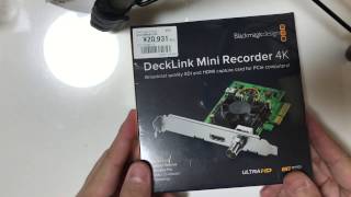 DeckLink Mini Recorder4K  Unboxing [upl. by Zia]