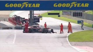 BIG CRASH 🔴 4H Mugello RedFlagged after Claudio Schiavoni and Rahel Frey Crash [upl. by Dart]