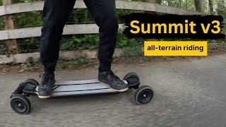 Summit v3 allterrain electric longboard riding [upl. by Pulsifer274]