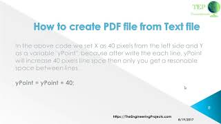 094  How to create PDF file from Text file in C [upl. by Eniwtna]