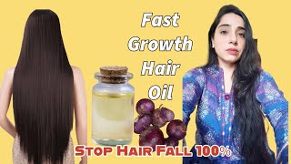 Stop 🖐 Hair Fall 100 Faster Growth Magical Onion Oil at Home [upl. by Eselehs]