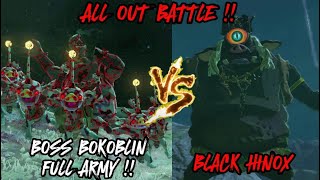 BOSS BOKOBLIN SILVER FULL ARMY VS BLACK HINOX  The Legend of Zelda Tears of the Kingdom [upl. by Eelyram]