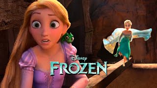 Scenes Elsa and Rapunzel in Arendelle Castle  Frozen 3 Moana and Anna Fanmade Scene [upl. by Tichonn]