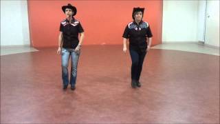 GRUNDY GALLOP Line Dance  compte et danse [upl. by Ardnohsed]