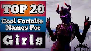 TOP 20 Cool Fortnite Names For Girls  Best Usernames for Girls in Fortnite  Latest Names 🔥 [upl. by Balthasar775]