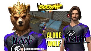 NOOB PRANK ALONE WOLF MATCH 😂😅 freefire freefiremaxgame noobprank newfreefiremax [upl. by Alyahsat773]