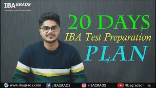 20 Days IBA Test Preparation Plan [upl. by Wolram11]