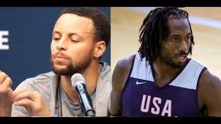 Steph Curry speaks on Kawhi Leonard withdrawing from USA basketball [upl. by Arabele]