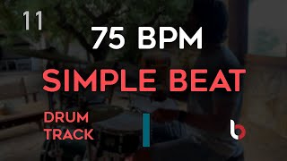 75 BPM Drum Beat  Simple Straight [upl. by Greenfield]