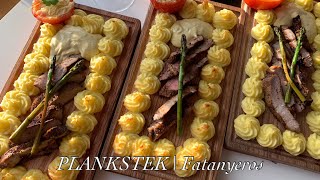 PLANKSTEK  FLANK STEAK  TASTY’s mashed potatoes  ASMR COOKING [upl. by Leler]