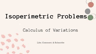 Isoperimetric Problems in COV [upl. by Elisha]