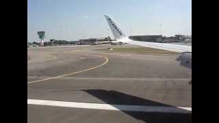 Ryanair flight landing to Milano Bergamo BGY from Eindhoven Airport EIN 08072012 [upl. by Ahsiuqet]